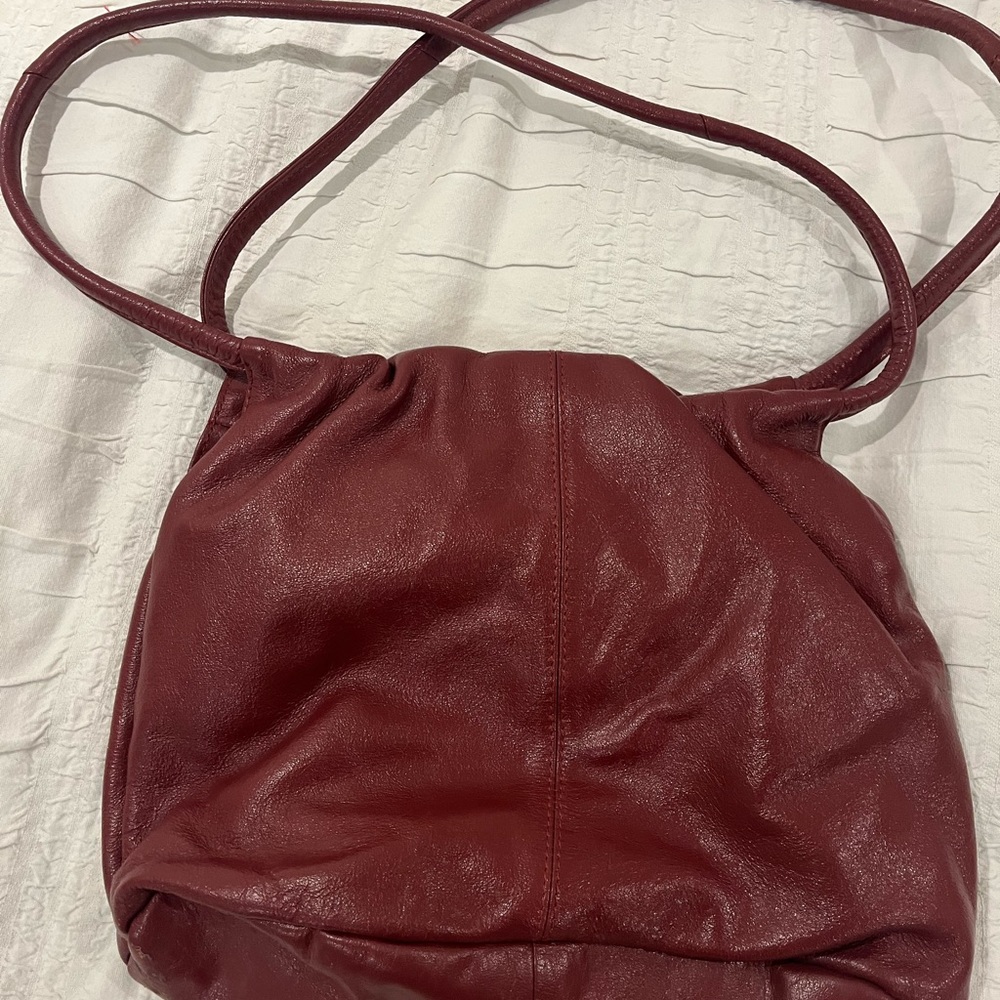 Red leather bag